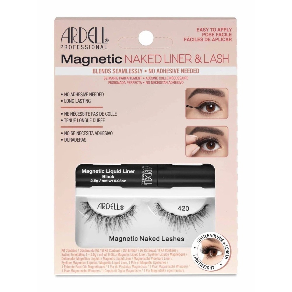 Ardell Magnetic Naked Liner & Lash Kit #420 – Black, Reusable, 4 Pack NWT
